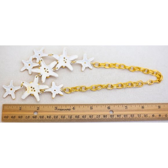 Vintage Gem-Craft Bejeweled Starfish Bib Necklace 16 Inch by CRAFT- A19 - Picture 4 of 4